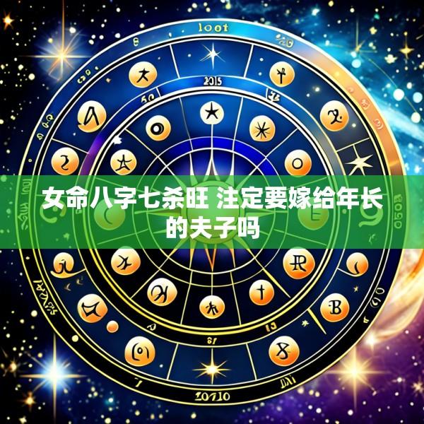 女命八字七杀旺 注定要嫁给年长的夫子吗