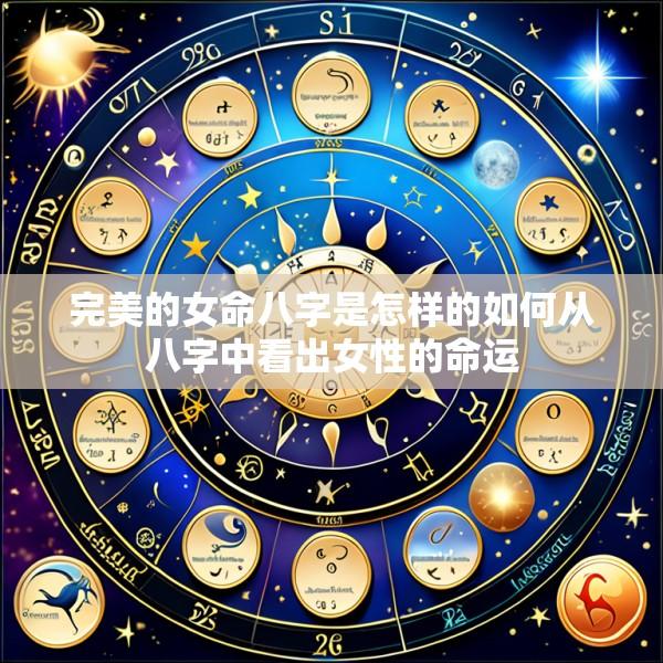 完美的女命八字是怎样的如何从八字中看出女性的命运