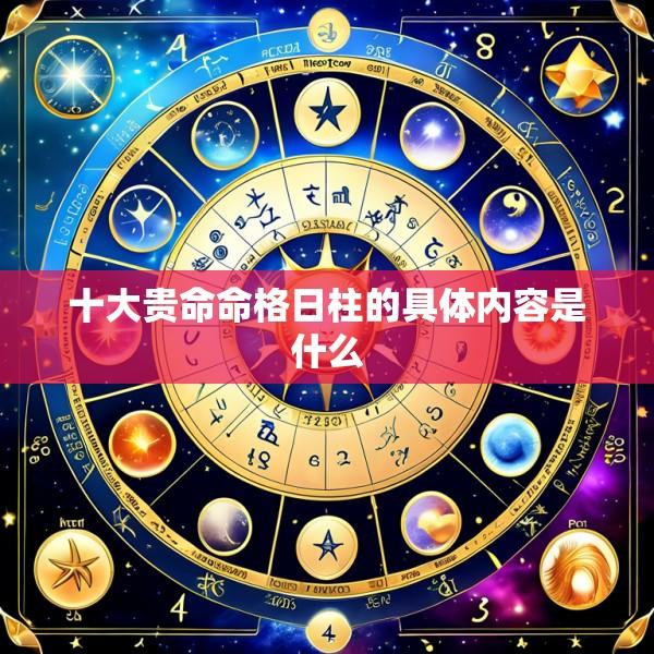 十大贵命命格日柱的具体内容是什么