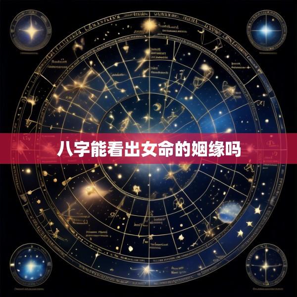 八字能看出女命的姻缘吗