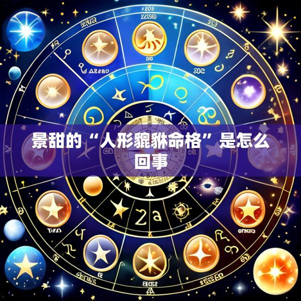 景甜的“人形貔貅命格”是怎么回事