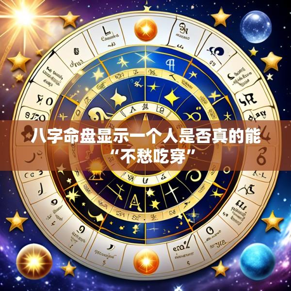 八字命盘显示一个人是否真的能“不愁吃穿”