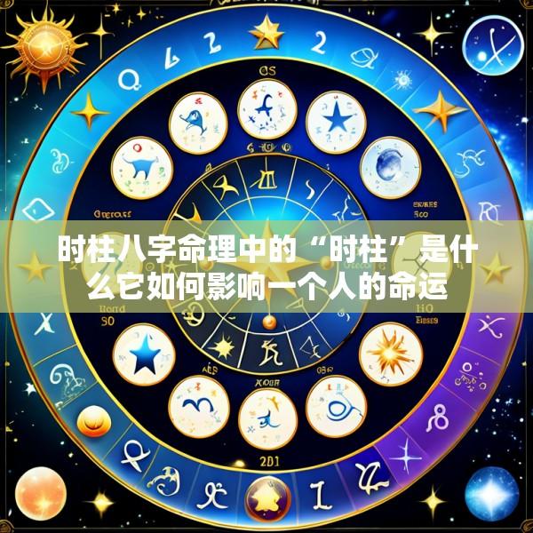 时柱八字命理中的“时柱”是什么它如何影响一个人的命运
