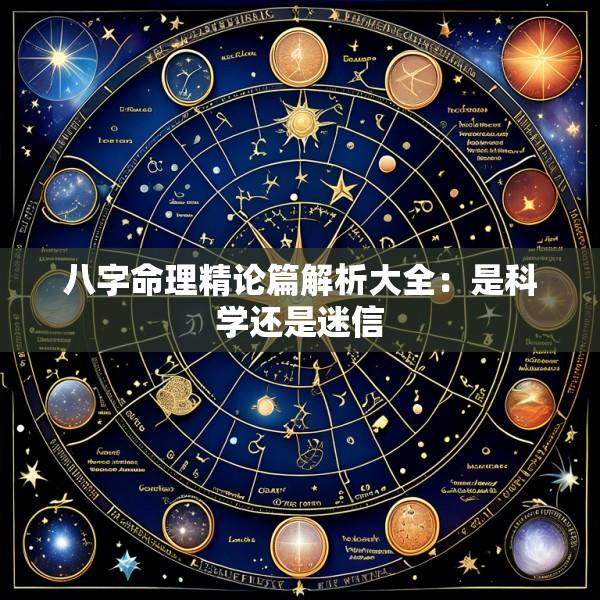 八字命理精论篇解析大全：是科学还是迷信