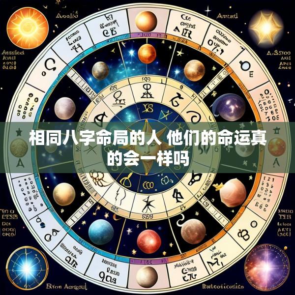 相同八字命局的人 他们的命运真的会一样吗