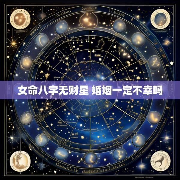 女命八字无财星 婚姻一定不幸吗