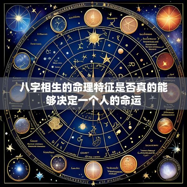 八字相生的命理特征是否真的能够决定一个人的命运