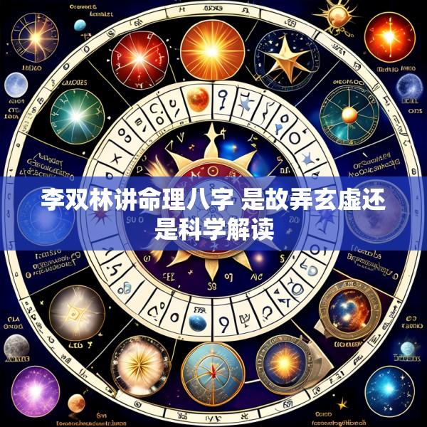 李双林讲命理八字 是故弄玄虚还是科学解读