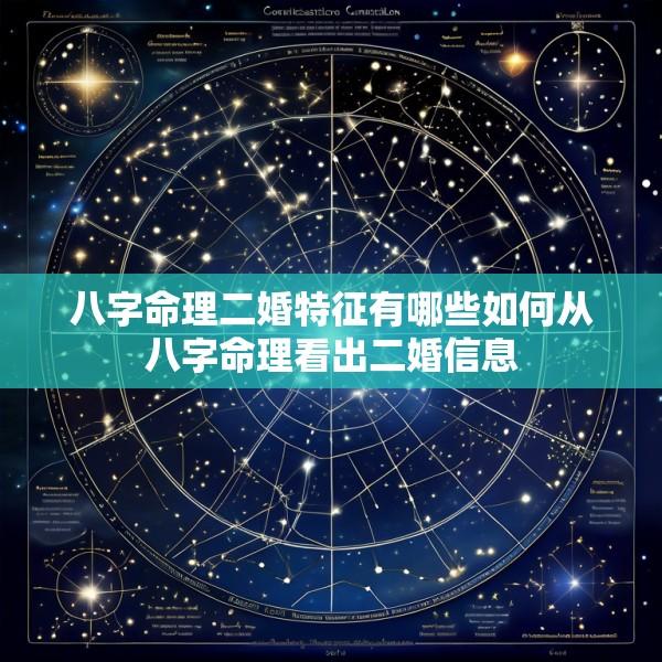 八字命理二婚特征有哪些如何从八字命理看出二婚信息