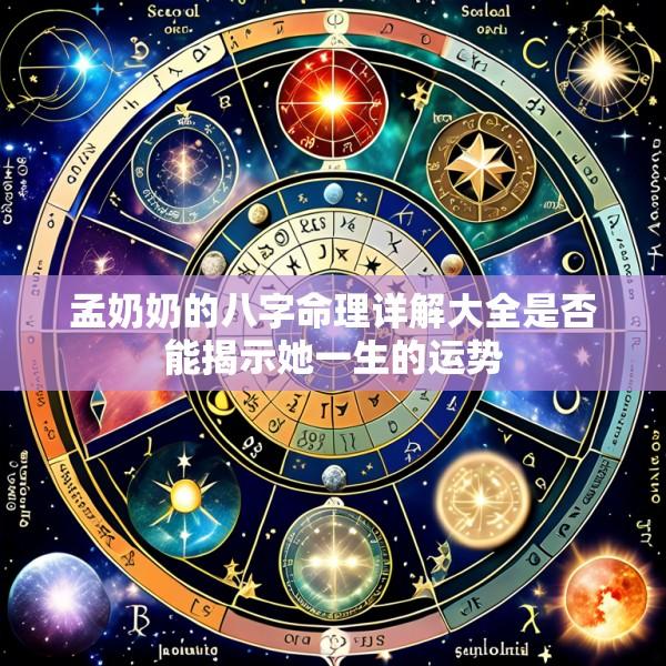 孟奶奶的八字命理详解大全是否能揭示她一生的运势