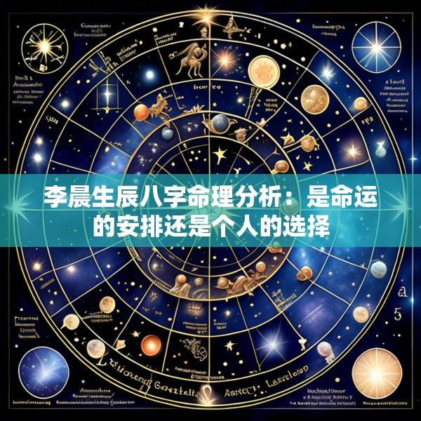 李晨生辰八字命理分析：是命运的安排还是个人的选择
