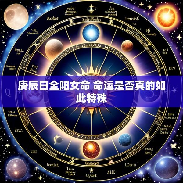 庚辰日全阳女命 命运是否真的如此特殊