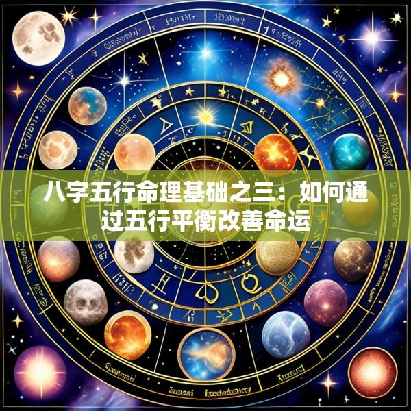 八字五行命理基础之三：如何通过五行平衡改善命运