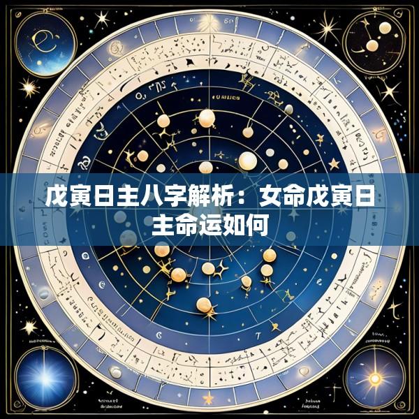 戊寅日主八字解析：女命戊寅日主命运如何