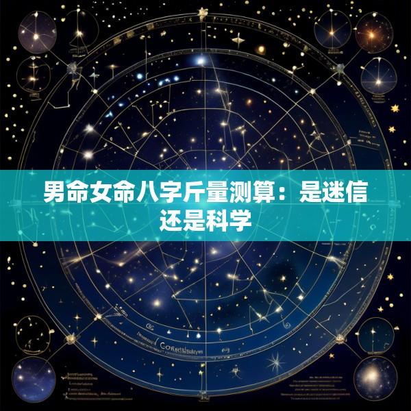 男命女命八字斤量测算：是迷信还是科学