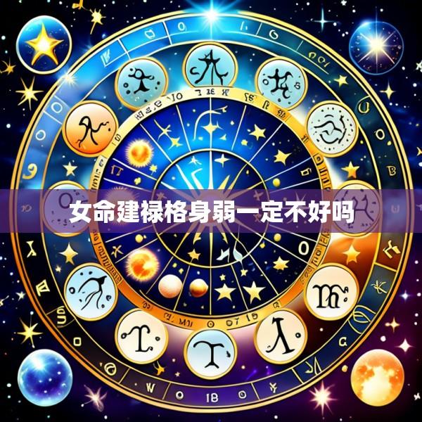 女命建禄格身弱一定不好吗