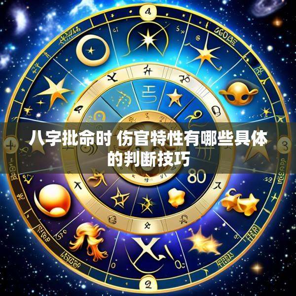 八字批命时 伤官特性有哪些具体的判断技巧