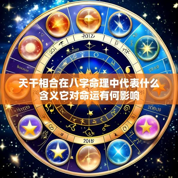 天干相合在八字命理中代表什么含义它对命运有何影响