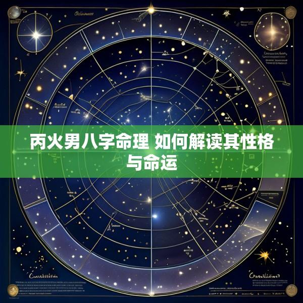 丙火男八字命理 如何解读其性格与命运