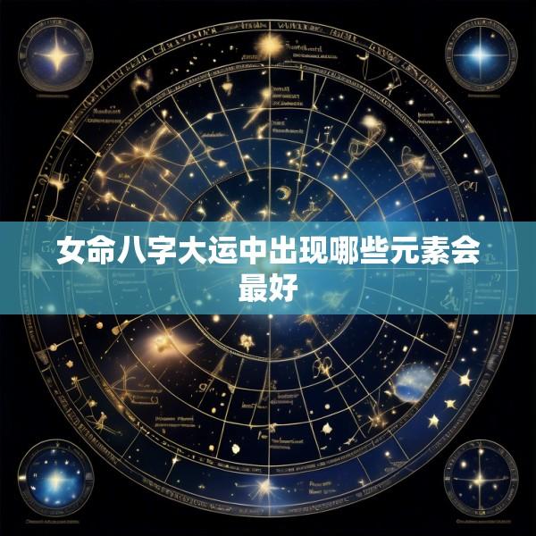 女命八字大运中出现哪些元素会最好