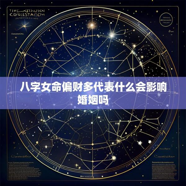 八字女命偏财多代表什么会影响婚姻吗