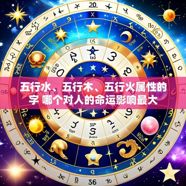五行水、五行木、五行火属性的字 哪个对人的命运影响最大