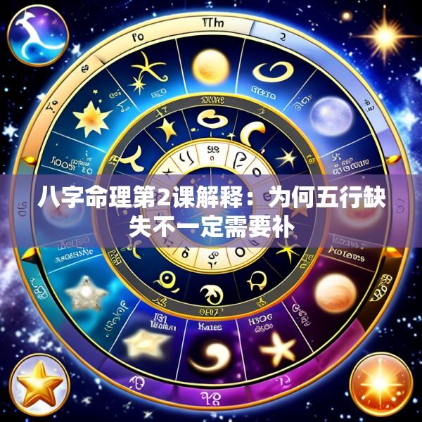 八字命理第2课解释：为何五行缺失不一定需要补