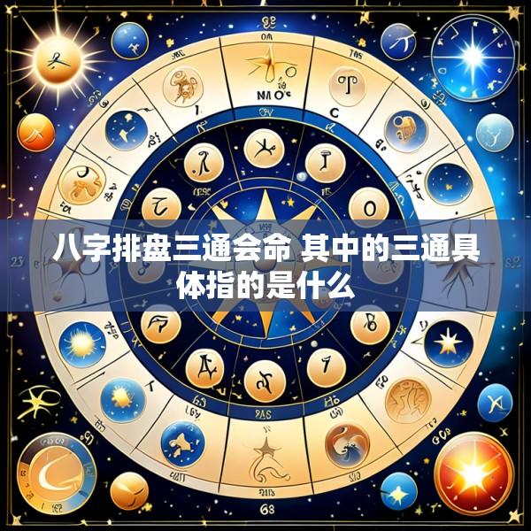 八字排盘三通会命 其中的三通具体指的是什么