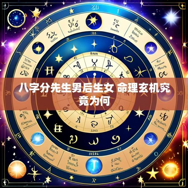 八字分先生男后生女 命理玄机究竟为何