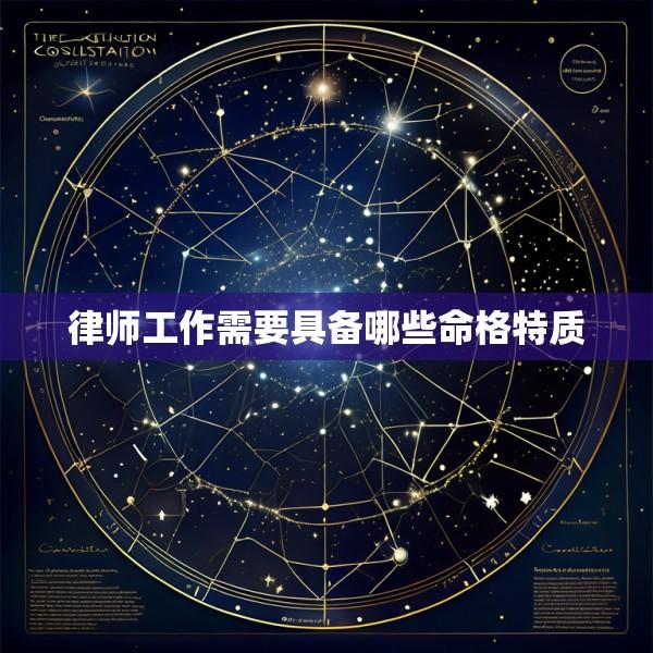 律师工作需要具备哪些命格特质