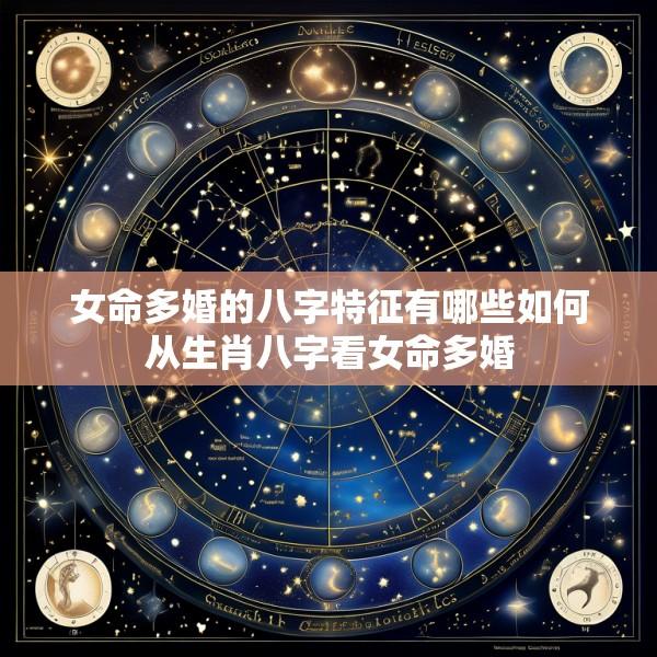 女命多婚的八字特征有哪些如何从生肖八字看女命多婚