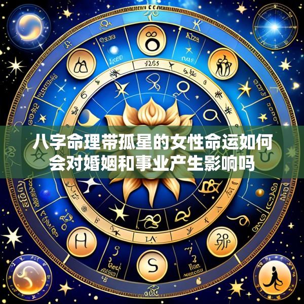 八字命理带孤星的女性命运如何会对婚姻和事业产生影响吗