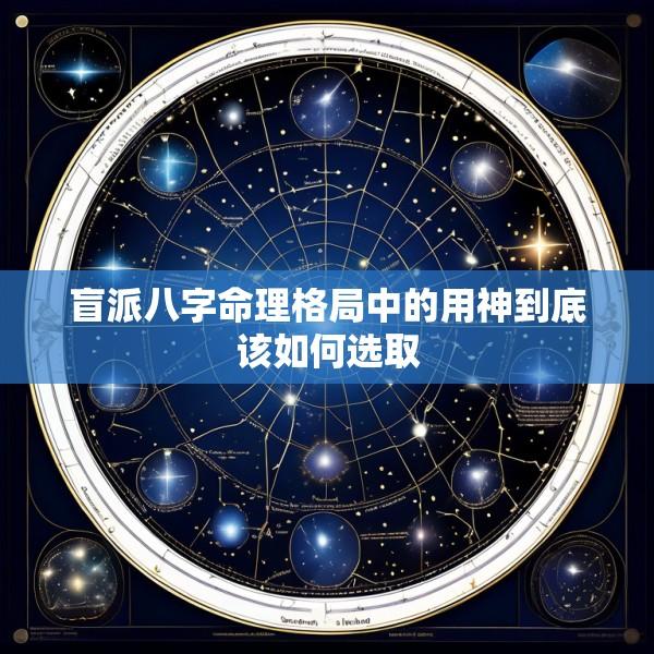 盲派八字命理格局中的用神到底该如何选取