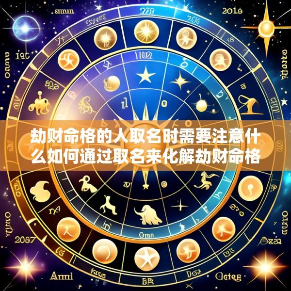 劫财命格的人取名时需要注意什么如何通过取名来化解劫财命格带来的影响