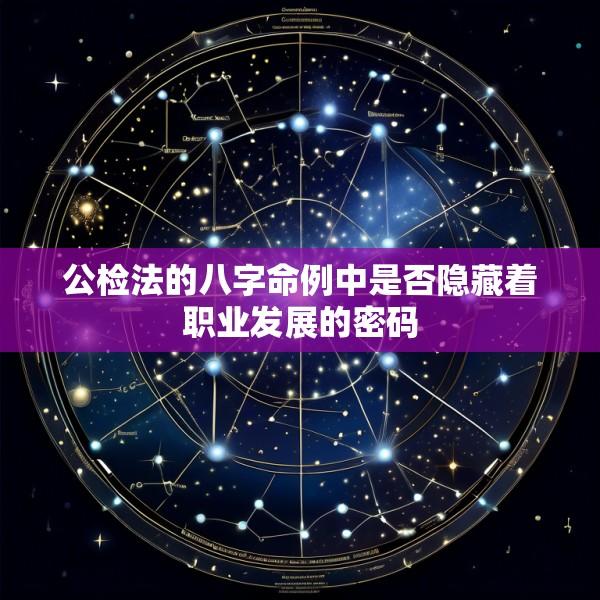 公检法的八字命例中是否隐藏着职业发展的密码