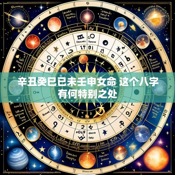 辛丑癸巳已未壬申女命 这个八字有何特别之处