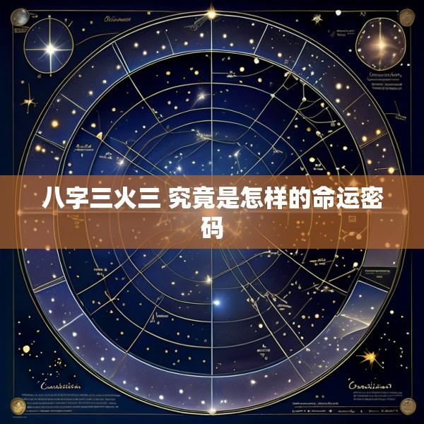八字三火三 究竟是怎样的命运密码