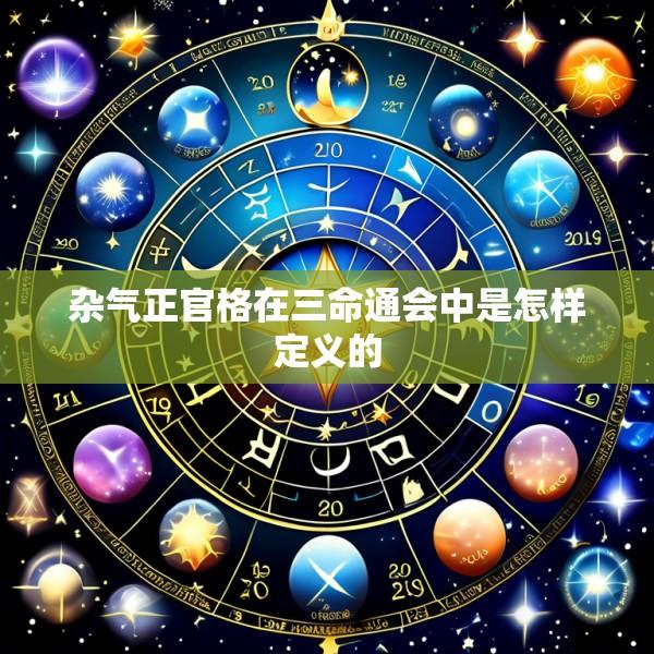 杂气正官格在三命通会中是怎样定义的