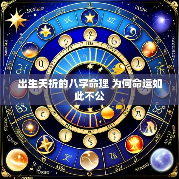 出生夭折的八字命理 为何命运如此不公