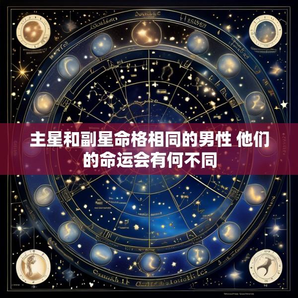 主星和副星命格相同的男性 他们的命运会有何不同
