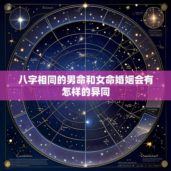 八字相同的男命和女命婚姻会有怎样的异同