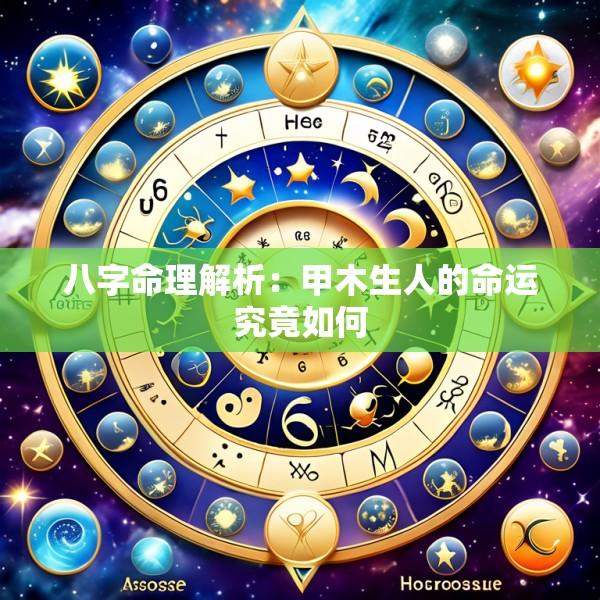 八字命理解析：甲木生人的命运究竟如何