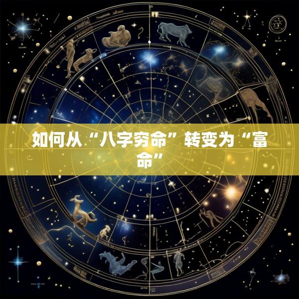 如何从“八字穷命”转变为“富命”
