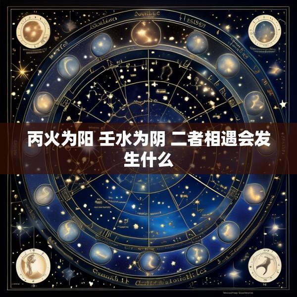 丙火为阳 壬水为阴 二者相遇会发生什么