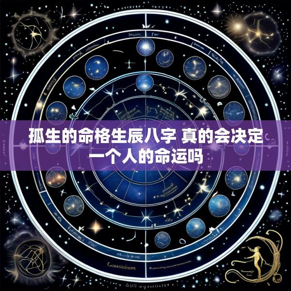 孤生的命格生辰八字 真的会决定一个人的命运吗