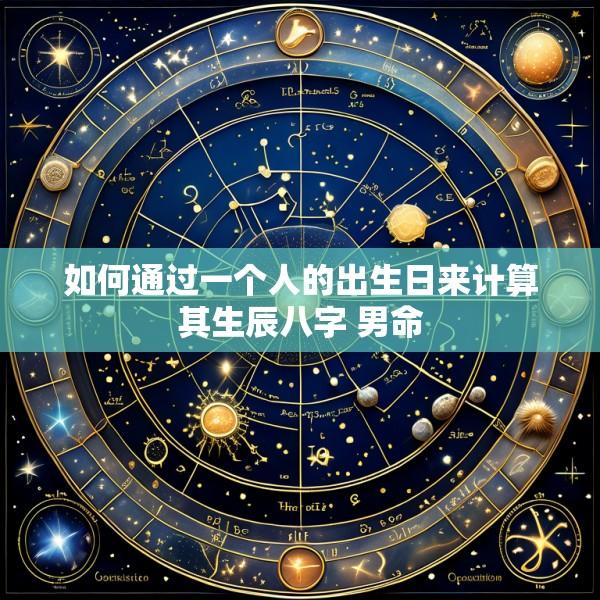 如何通过一个人的出生日来计算其生辰八字 男命