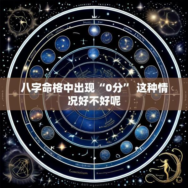 八字命格中出现“0分” 这种情况好不好呢