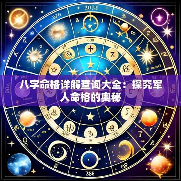八字命格详解查询大全：探究军人命格的奥秘