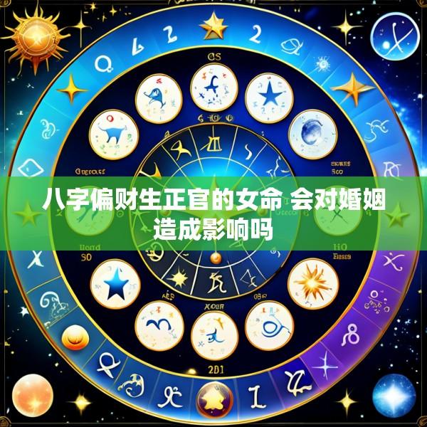 八字偏财生正官的女命 会对婚姻造成影响吗