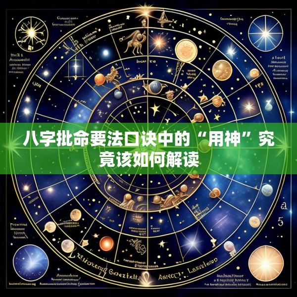 八字批命要法口诀中的“用神”究竟该如何解读